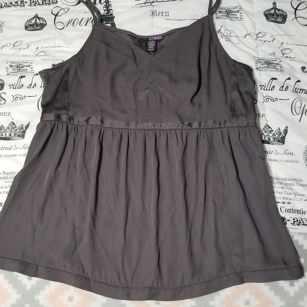 *Reposh* LYS Grey Babydoll Tank Top